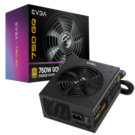 EVGA 750 GQ, 80+ GOLD 750W, Semi Modular, EVGA ECO Mode, 5 Year Warranty