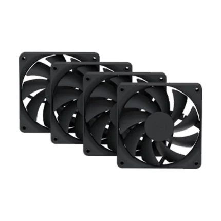 Hyte FA12 Luxury High-Airflow Cabinet Fans 4 Packs Pitch Black