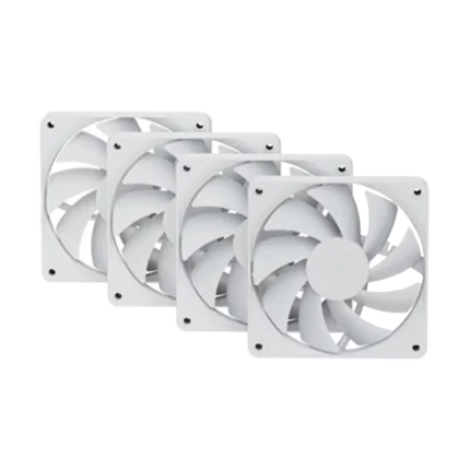 Hyte FA12 Luxury High-Airflow Cabinet Fans 4 Packs Snow White