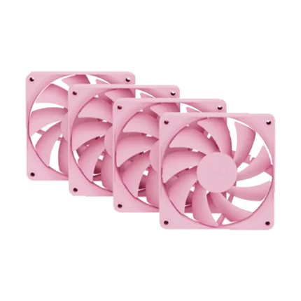Hyte FA12 Luxury High-Airflow Cabinet Fans 4 Packs Strawberry Milk