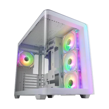 FSP M580 ARGB White ATX Mid Tower Gaming PC Cabinet